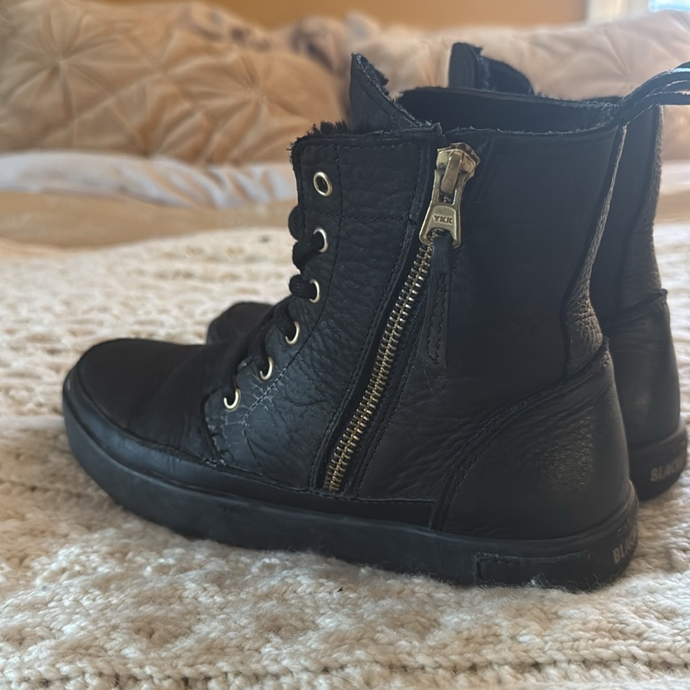 Blackstone leather sheepskin lined sneaker boot